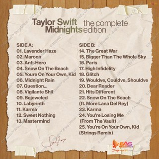 Băng cassette Taylor Swift - MIDNIGHTS (The Complete Edition) - EAS Records