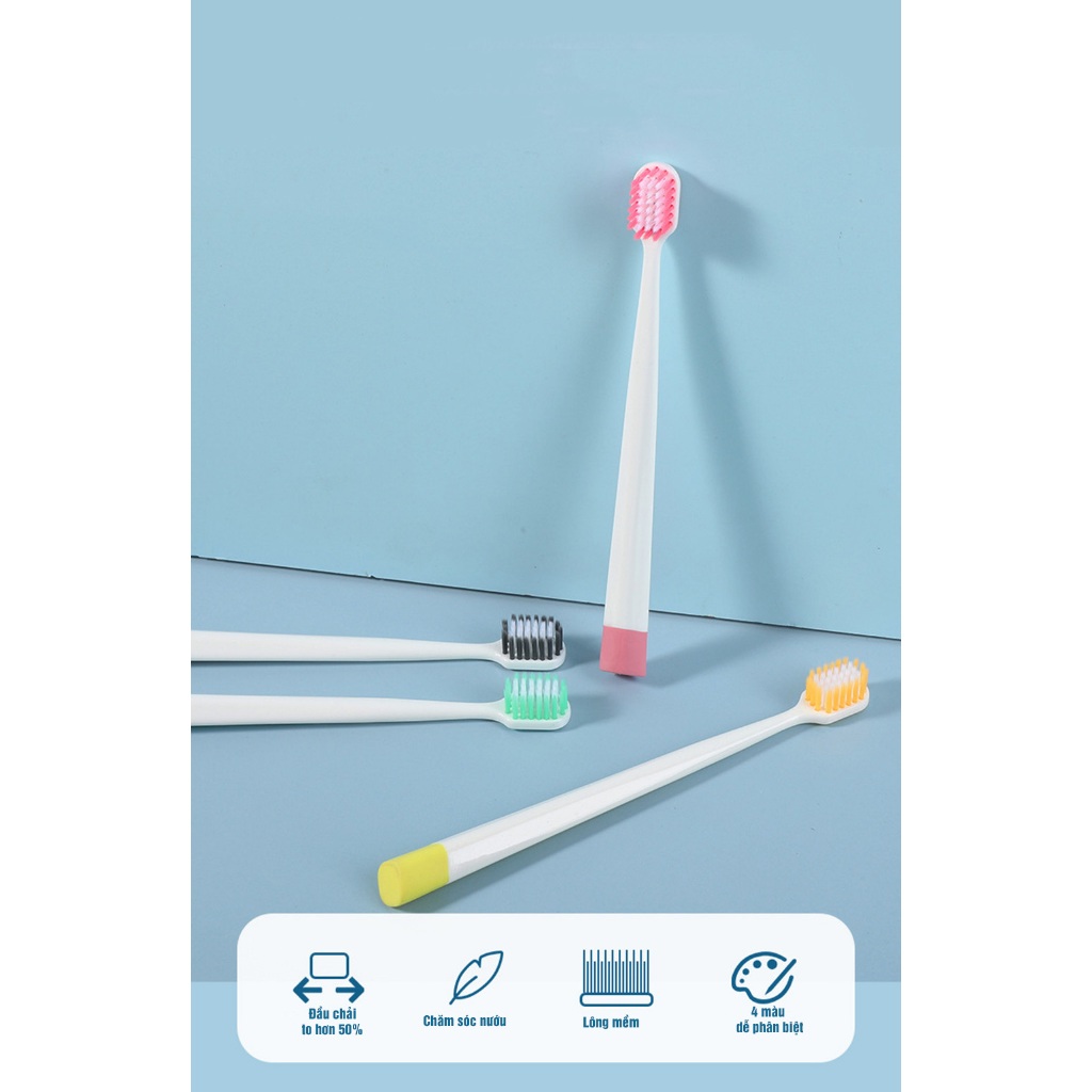 Bàn chải đánh răng người lớn Đầu to, Big size, lông mềm, răng nhạy cảm Minh House
