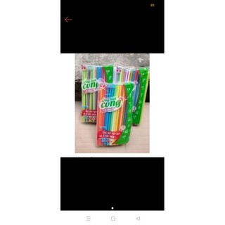 Ống hút màu bẻ cong 80 ống phi 6