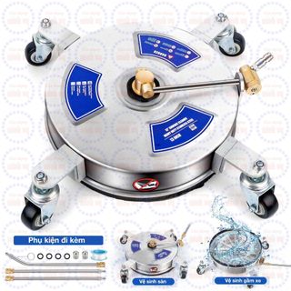 Mâm chà sàn INOX, chổi chà sàn và xịt gầm xe ô tô 2 trong 1 dùng cho máy rửa xe cao áp