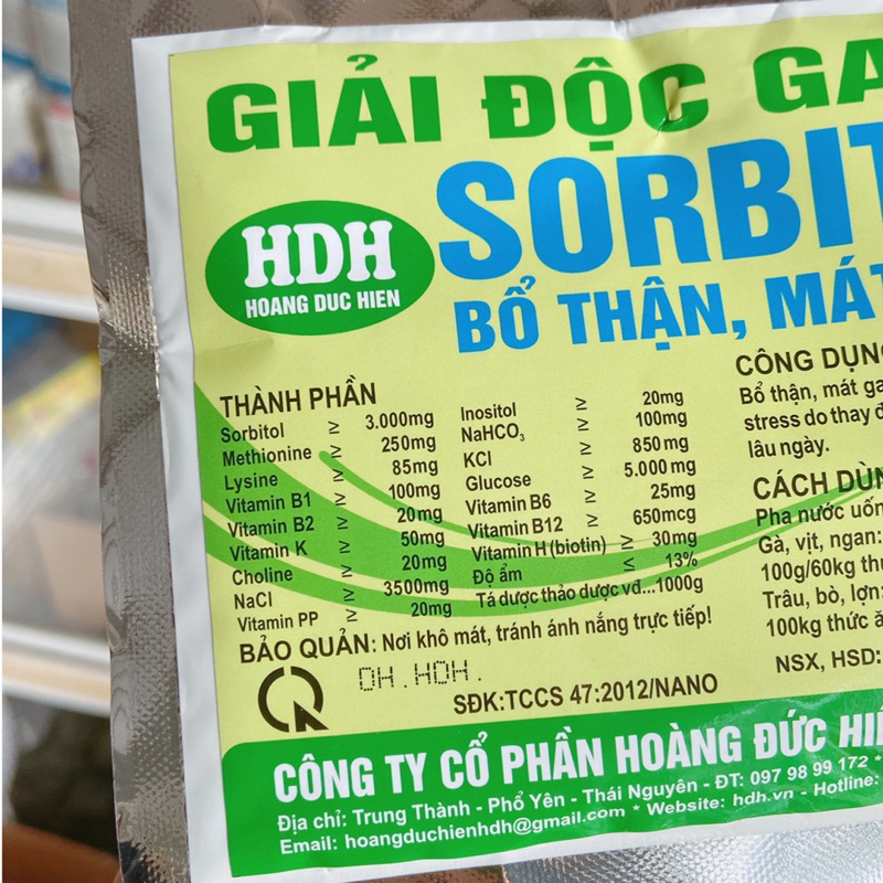 BIO SORBITOL B12 giải độc, mát gan gà, heo, trâu, bò