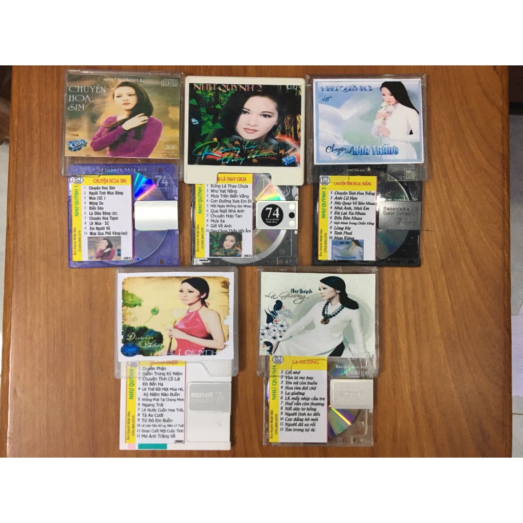 [MDX] 5 MD Như Quỳnh chất lượng cao - Thiết bị lưu trữ MD Mini Disc nhạc trữ tình, nhạc vàng, nhạc B