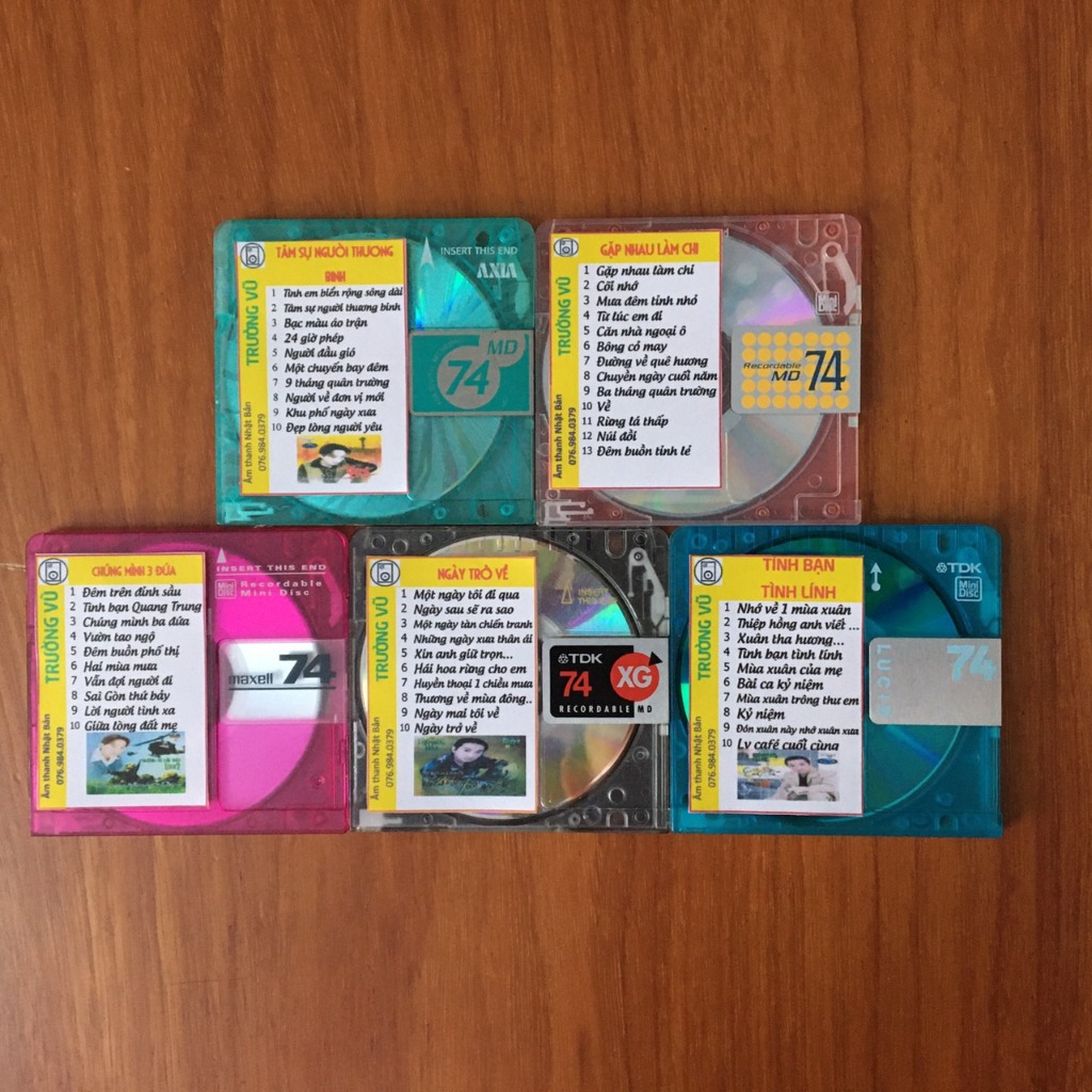 [MDX] 5 MD trường Vũ Chất lượng cao - Thiết bị lưu trữ MD Mini Disc nhạc vàng, nhạc xưa