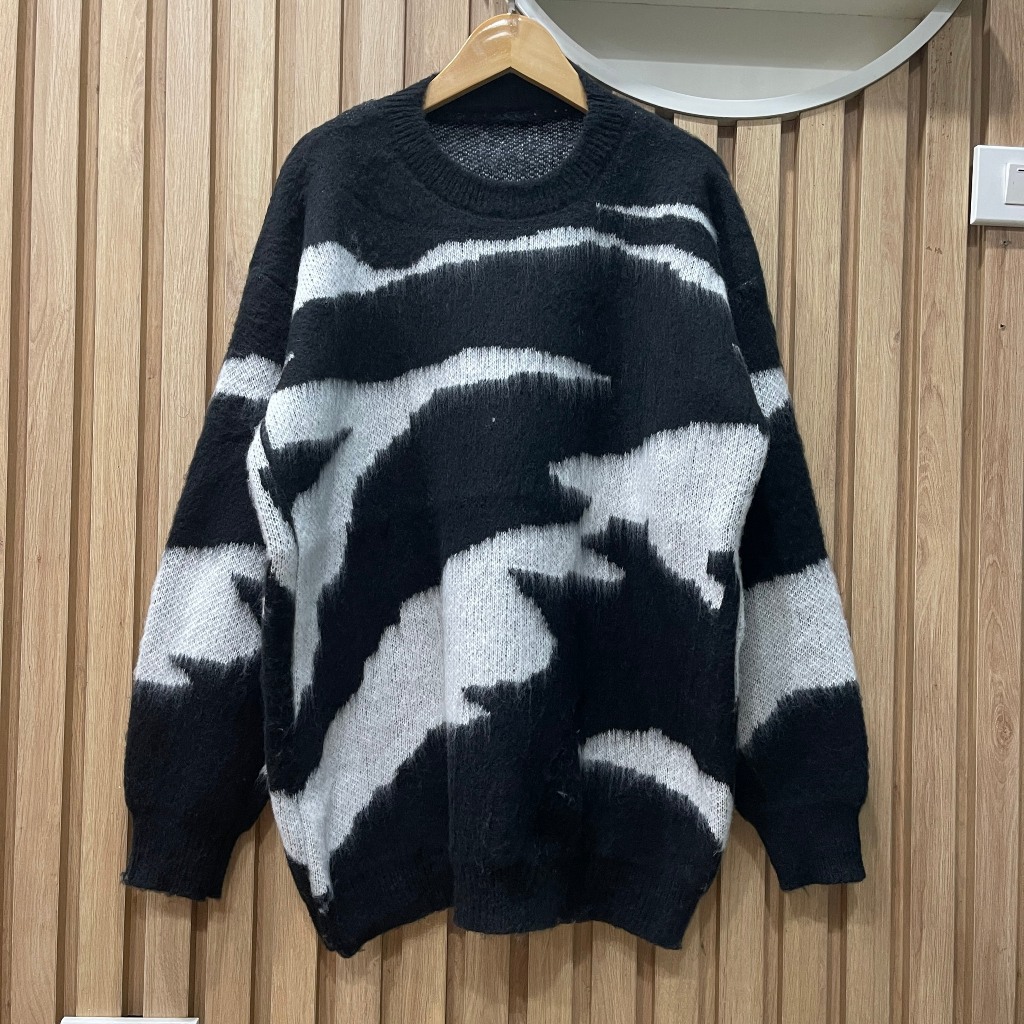 Áo Len Unisex Dáng Dài Hamina, Áo Loang Chất Len Mềm Mịn Cho Cặp Đôi Mùa Giáng Sinh