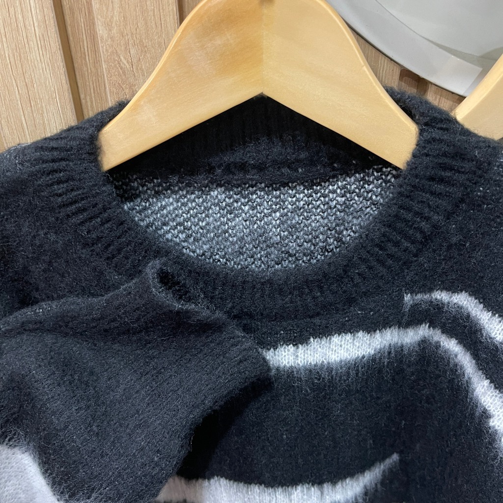 Áo Len Unisex Dáng Dài Hamina, Áo Loang Chất Len Mềm Mịn Cho Cặp Đôi Mùa Giáng Sinh