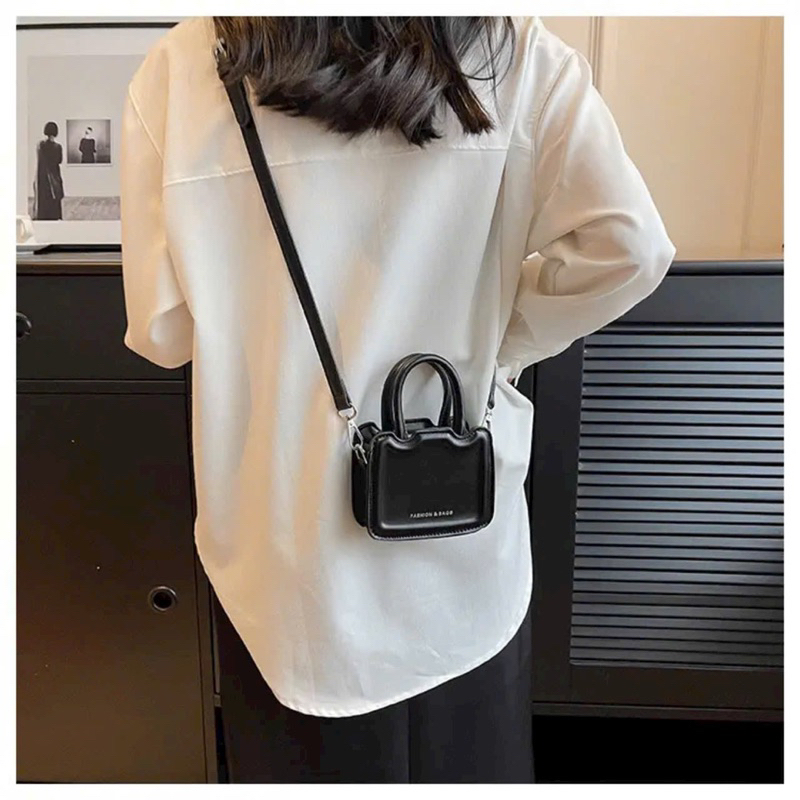 Túi mini đeo chéo đẹp da trơn dáng hộp vuông Fashion Bag