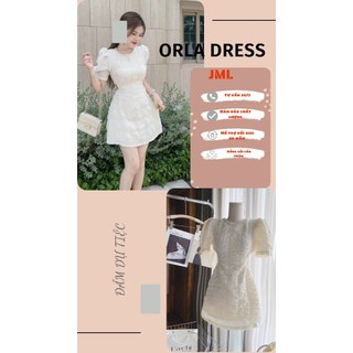 Đầm thiết kế dự tiệc cổ tròn đính đá
