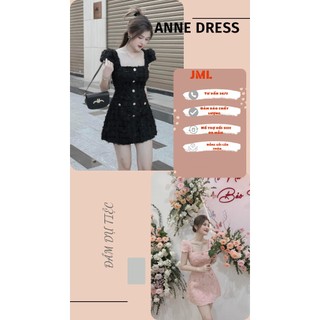 Đầm thiết kế kiki dress, chất dạ lông vũ
