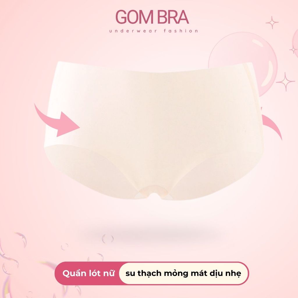 Quần lót nữ su thạch GOM BRA mỏng mát dịu nhẹ, quần lót nữ không đường may cao cấp -SA-AN6135