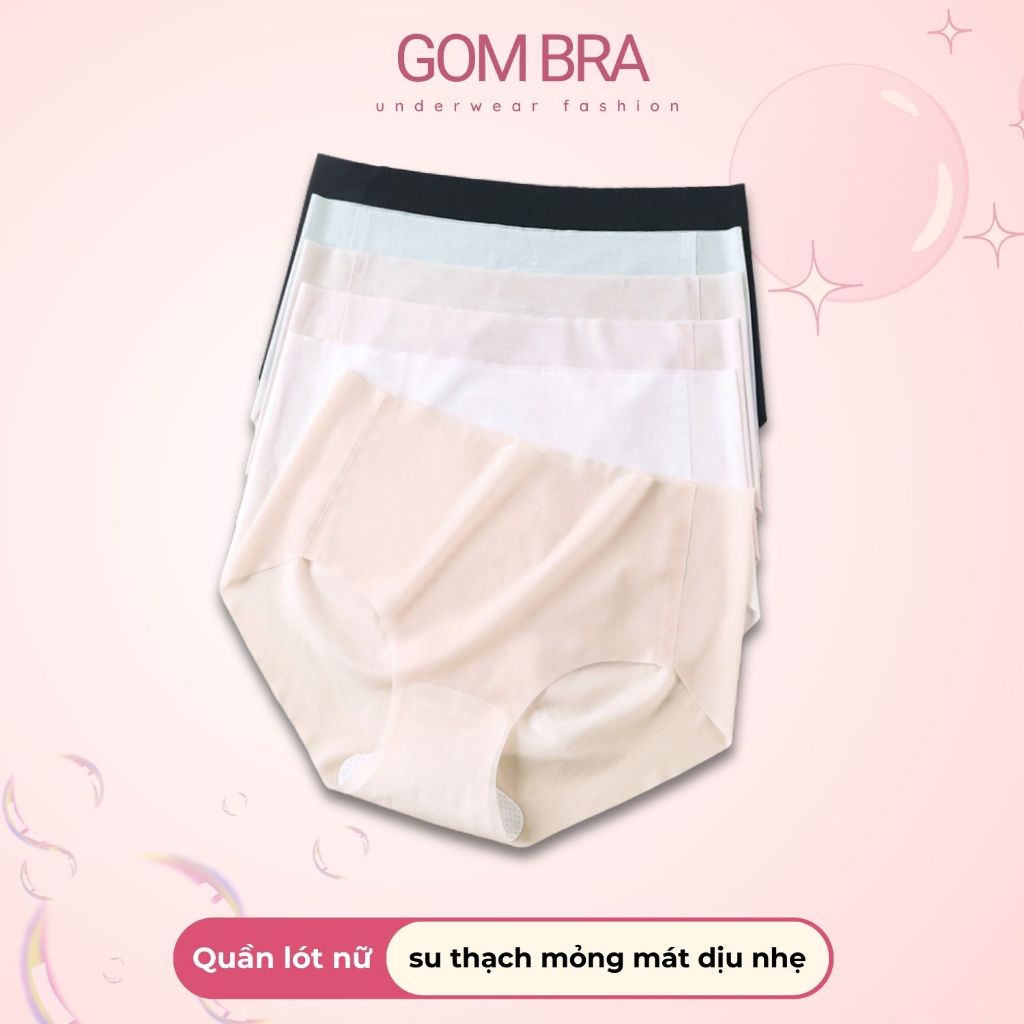 Quần lót nữ su thạch GOM BRA mỏng mát dịu nhẹ, quần lót nữ không đường may cao cấp -SA-AN6135