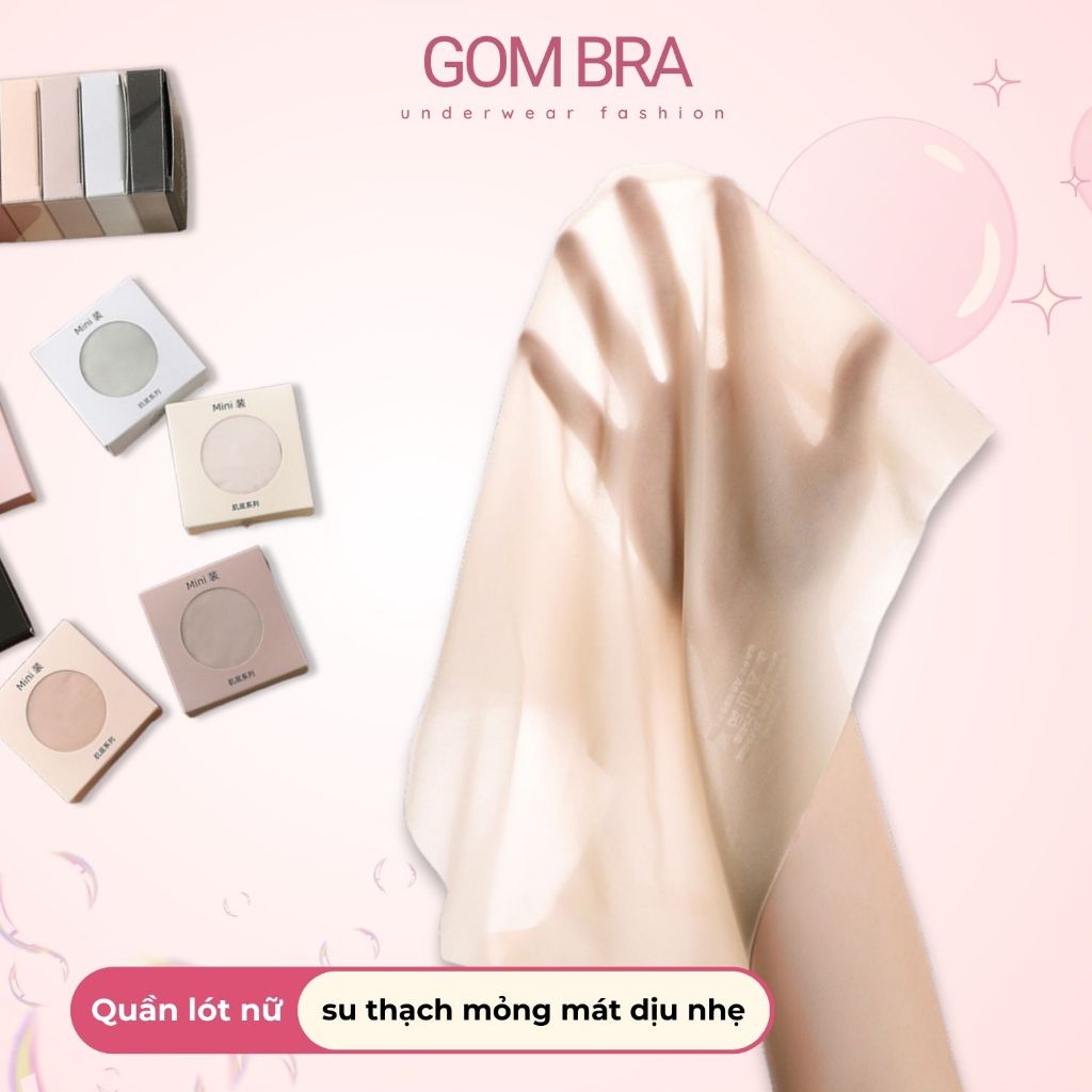 Quần lót nữ su thạch GOM BRA mỏng mát dịu nhẹ, quần lót nữ không đường may cao cấp -SA-AN6135