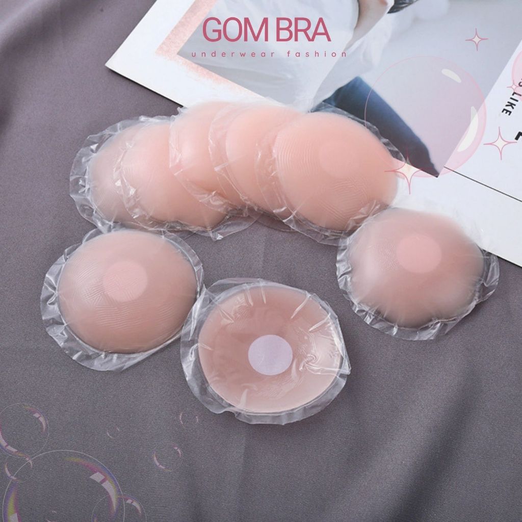 Miếng dán ngực silicone GOM BRA siêu dính, miếng dán ngực  bảo vệ đầu ti - SA-1222-TUIZIP