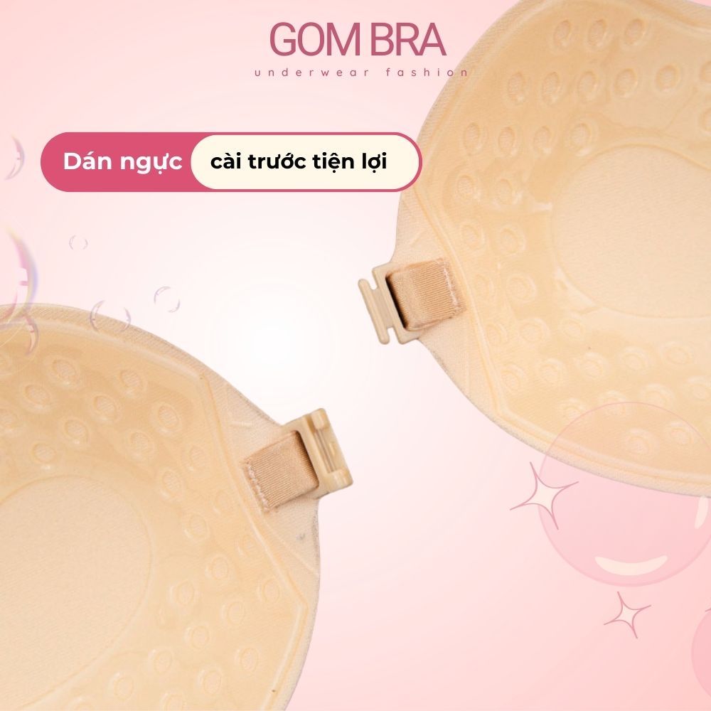 Miếng dán ngực cài trước GOM BRA mẫu quả xoài, dán ngực nâng ngực chất liệu su đúc cao cấp thiết kế gợi cảm - SA-0011