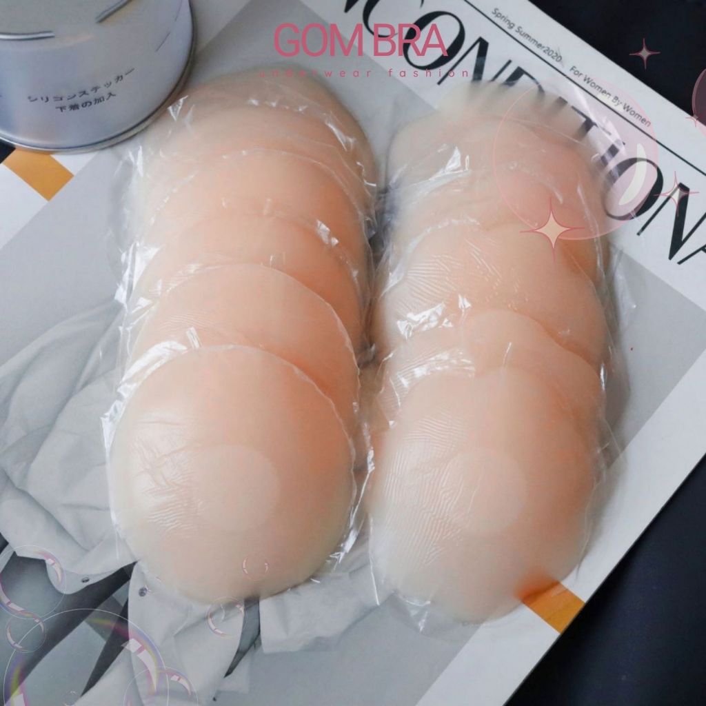 Miếng dán ngực silicone GOM BRA siêu dính, miếng dán ngực  bảo vệ đầu ti - SA-1222-TUIZIP