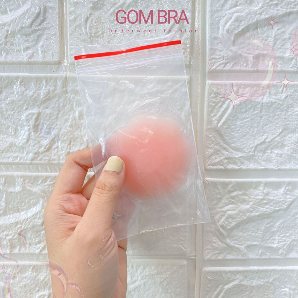 Miếng dán ngực silicone GOM BRA siêu dính, miếng dán ngực  bảo vệ đầu ti - SA-1222-TUIZIP
