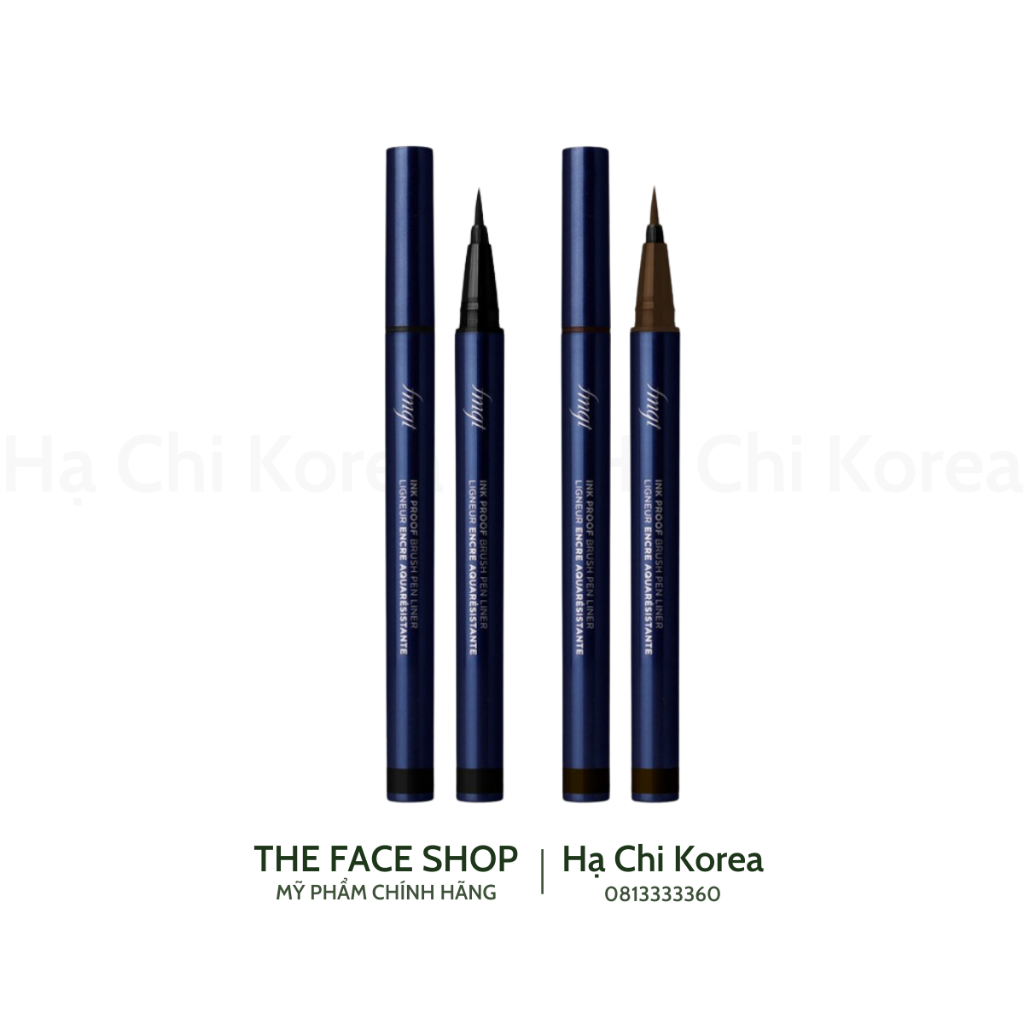 Bút kẻ viền mí siêu lâu trôi Ink Proof Brush Pen Liner fmgt The Face Shop