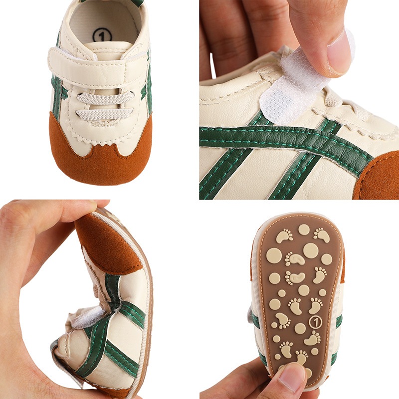 Giày thể thao cho bé trai 0-12 tháng quoai dán đế cao su mềm chống trơn hàng quảng châu cao cấp