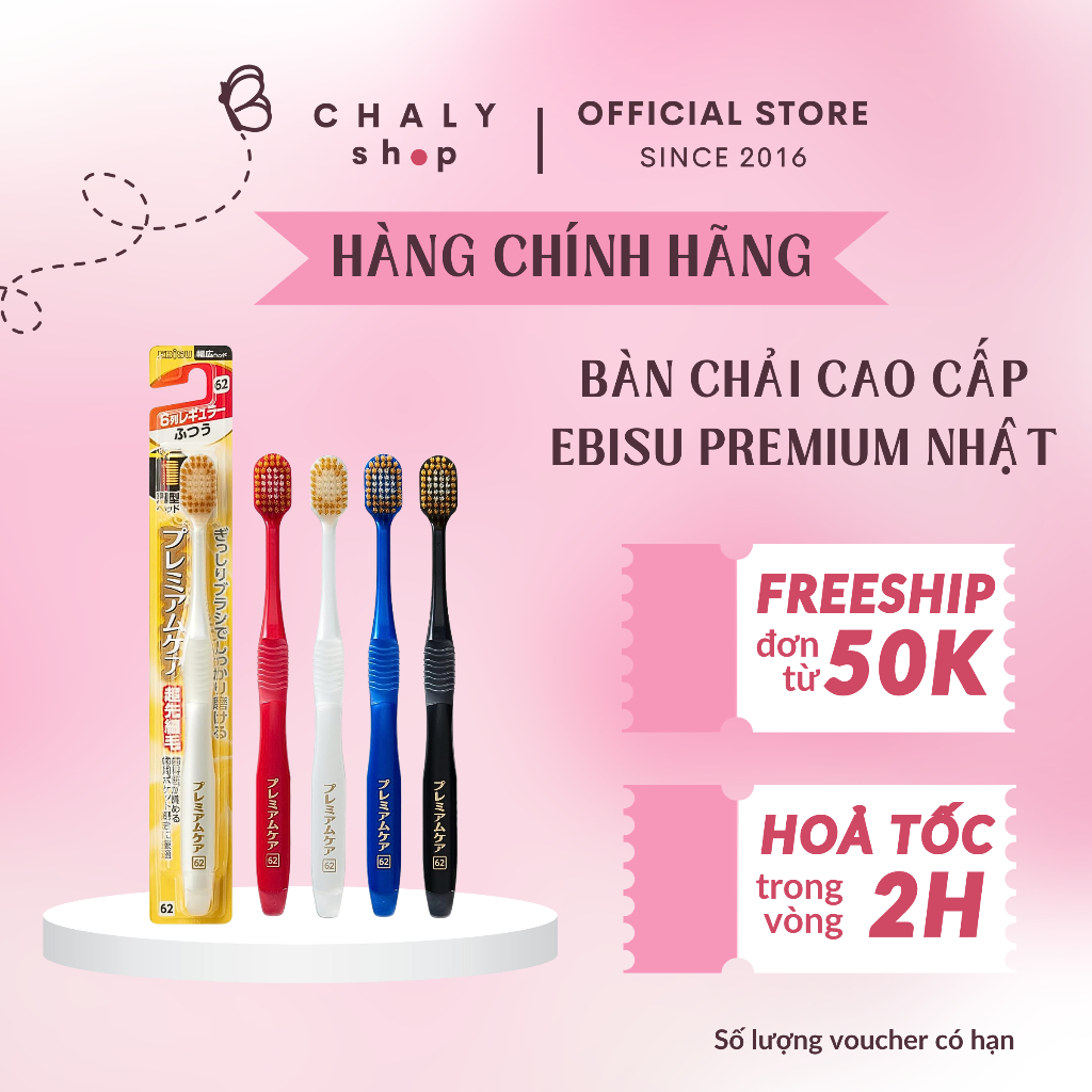 Bàn chải Ebisu The Premium Care số 62 Nhật Bản. Nha sỹ Nhật khuyên dùn