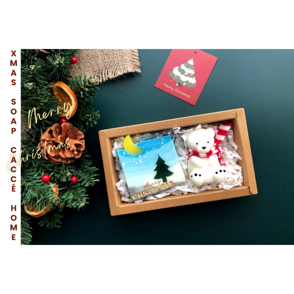 Set quà giáng sinh, noel độc đáo xà phòng handmade Caccé Home (hộp đôi)