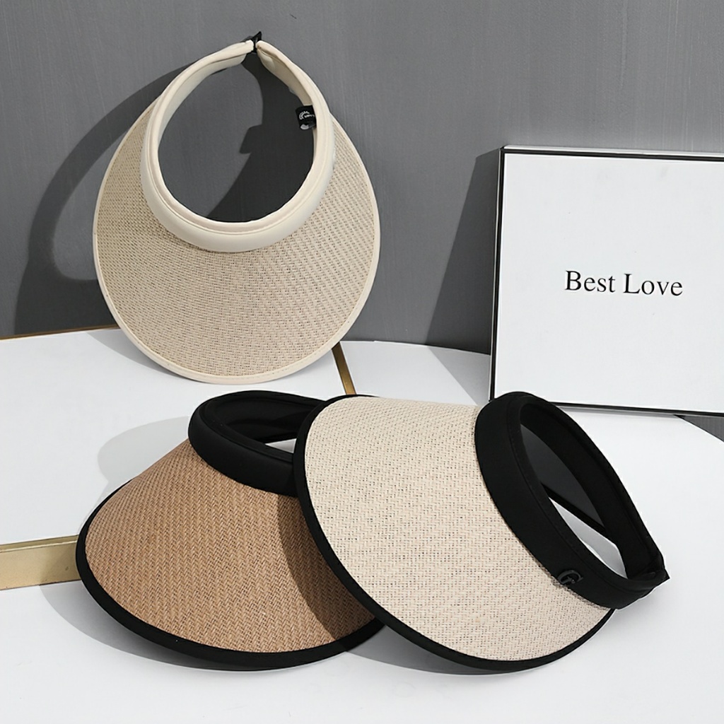Nón chóp nữ, nón cói nửa đầu Hot Trend chống nắng vành rộng chống tia UV -BeloveShop