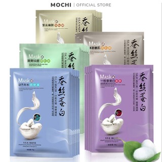 Mặt Nạ Giấy Dưỡng Da Tơ Tằm Thải Độc Ngừa Mụn Cấp Ẩm Trắng Da Mask Đắp Mặt Nội Địa Trung One Spring MOCHI SHOP