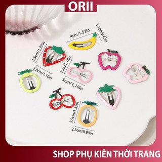 Kẹp tóc hình hoa quả ,kẹp tóc mái rẻ ,kẹp mái hình trái cây ,kẹp mái kim loại đẹp phong cách lolita ..