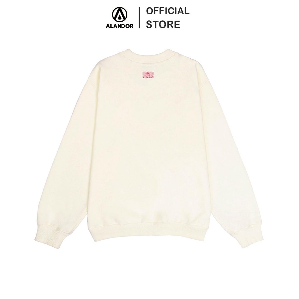 Áo nỉ sweater Alandor chất liệu nỉ cotton lót bông mềm mại màu xám tiêu form rộng tay bồng mẫu Thinking Dream
