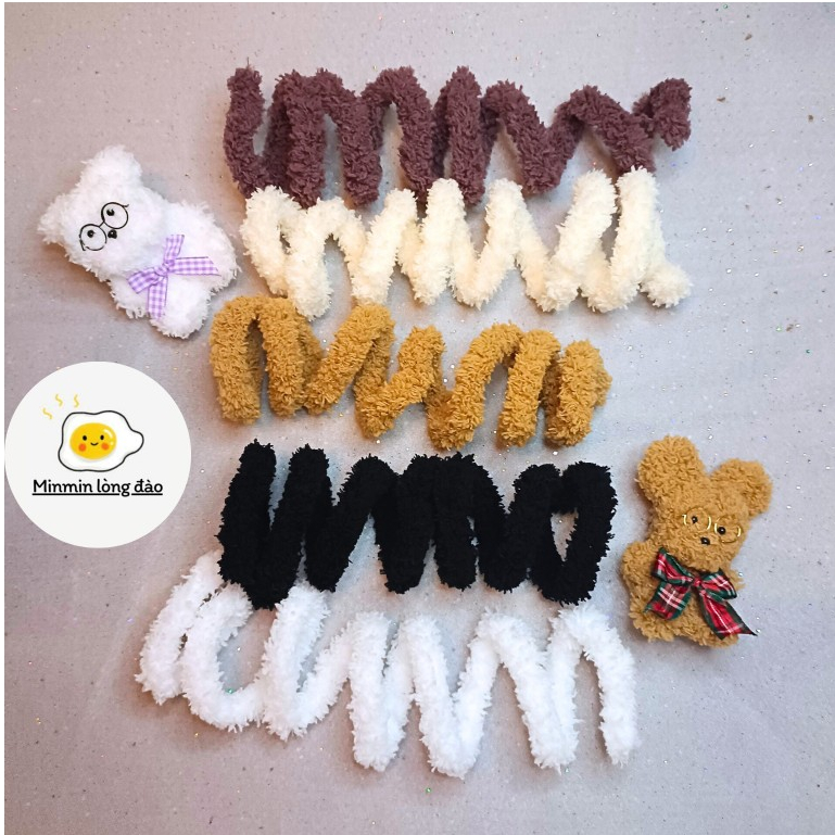 Dây kẽm lông thú bông loại 1mX15mm làm thú gấu, thỏ móc chìa khóa, trang trí, đồ thủ công handmade, có video hướng dẫn