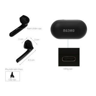 Tai nghe Bluetooth True Wireless Mozard DT920 Đen