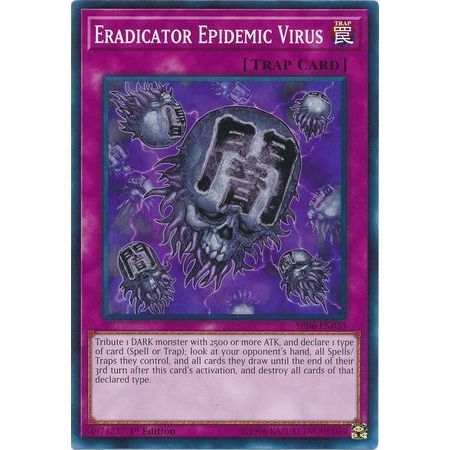 Lá bài thẻ bài Yugioh Eradicator Epidemic Virus - Tặng bọc bài nhựa bảo quản