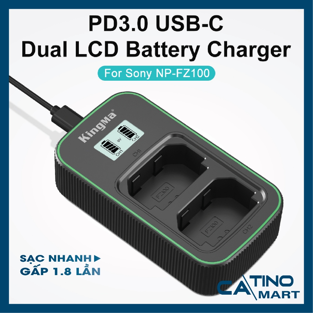 Dock Sạc Đôi Sony FZ100 KingMa v5 Sạc Nhanh Hơn 1.8 Lần (BẢN SẠC NHANH ) . Bảo Hành 12 Tháng ( Đổi Mới )