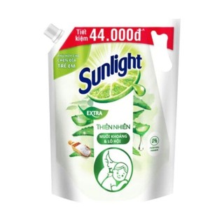 TÚI NƯỚC RỬA CHÉN SUNLIGHT 3.3KG[ TRÀ XANH/ CHANH/ THIÊN NHIÊN]