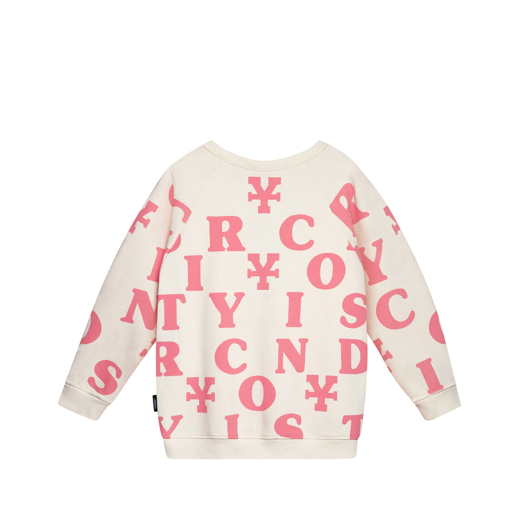 Áo Khoác DirtyCoins Print Cardigan - Ivory/Pink