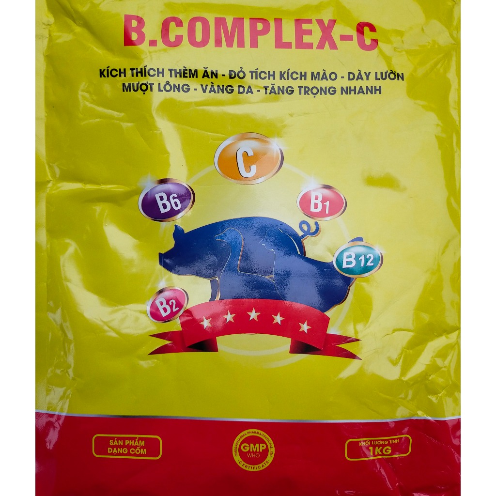 1 kg B.complex-C kích thích thèm ăn - Đỏ tích kích mào. tăng trọng nhanh phát triển nhanh