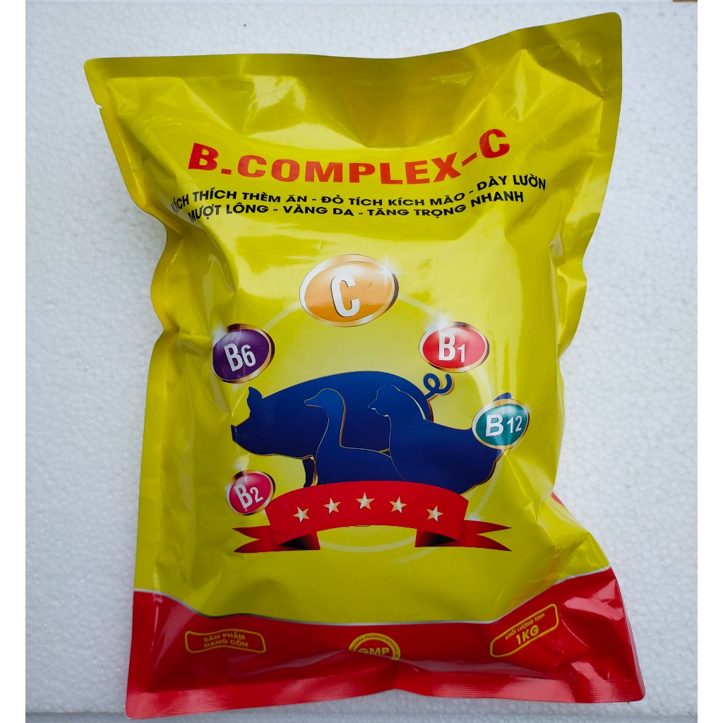1 kg B.complex-C kích thích thèm ăn - Đỏ tích kích mào. tăng trọng nhanh phát triển nhanh
