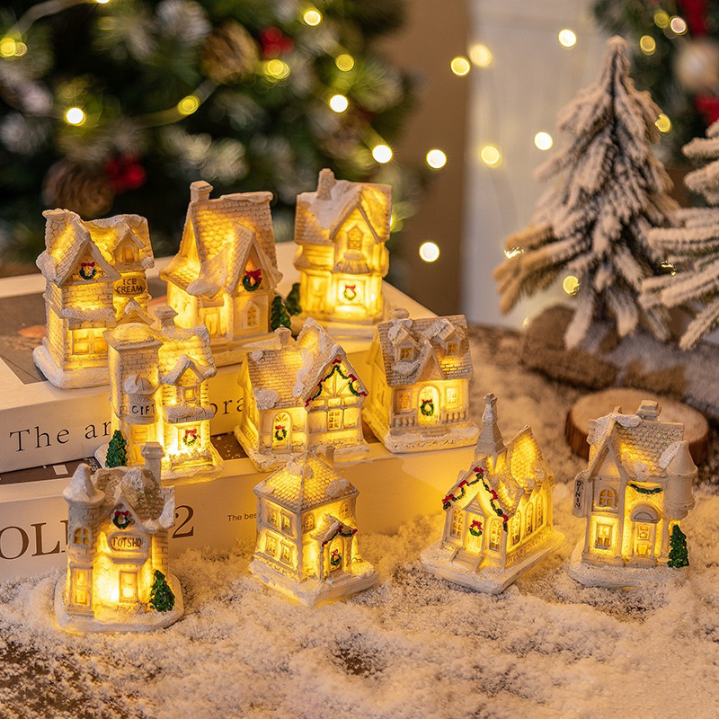 Mô hình nhà tuyết trang trí giáng sinh noel, mẫu mới 2024
