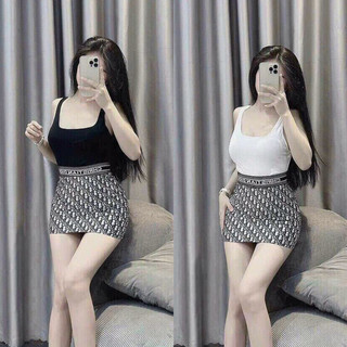 Set Váy Bố áo gân năng động quyến rũ sang chảnh