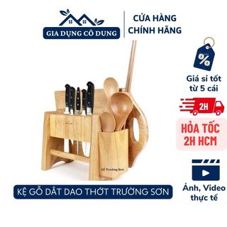 Kệ gỗ dắt dao thớt đũa muỗng vá đa năng_đồ gỗ nhà bếp thương hiệu trường sơn