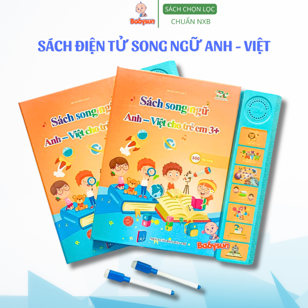 Sách Điện Tử Song Ngữ, Sách Điện Tử Thông Minh Cho Bé Phiên Bản Mới Nhất 2023 Nâng Cấp