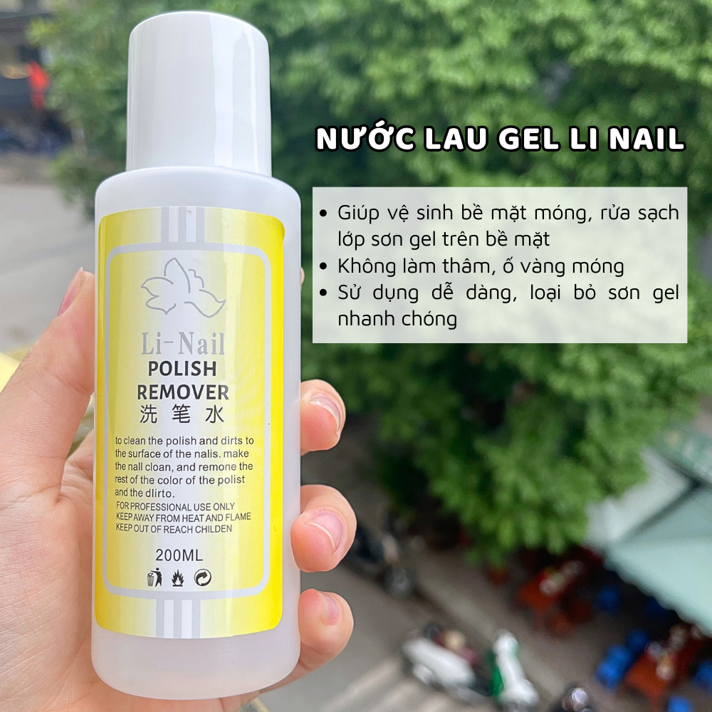 Nước lau gel LI NAIL 200ml Jeliva