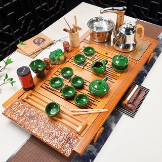[Giá Tốt Nhất] Bộ bàn trà điện thông minh - Bàn trà điện tự động đa năng gỗ Pơ Mu - Bảo hành 1 năm