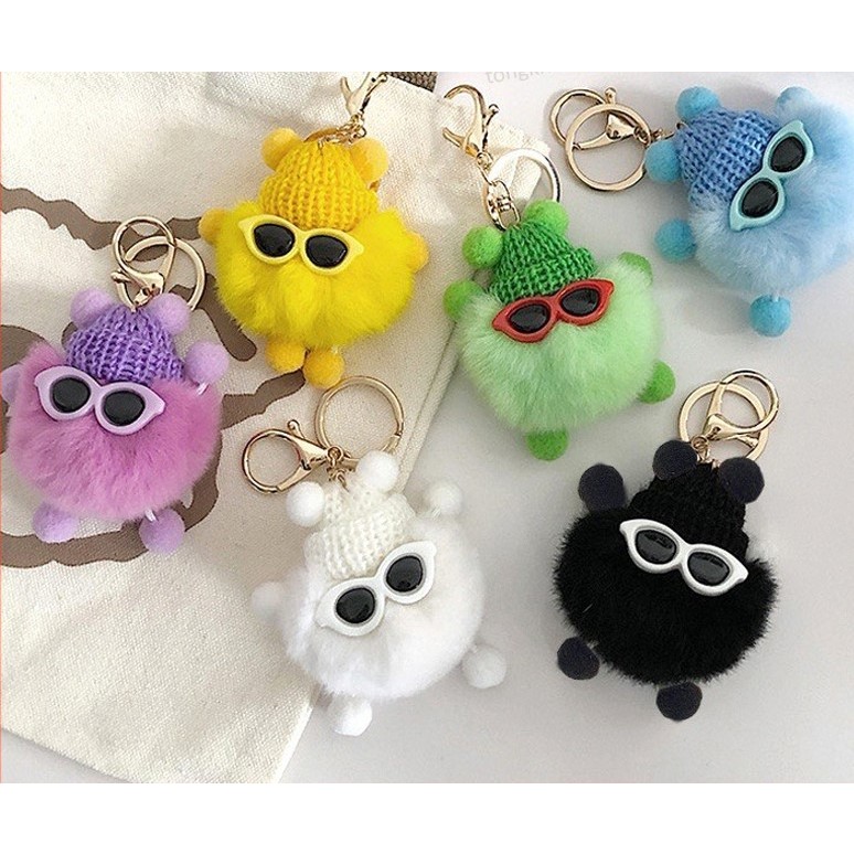 Móc Khóa Banh Xù Mini Cute Nhiều Mẫu Mã Lựa Chọn