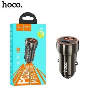 Tẩu sạc nhanh 20w hoco z46a có 2 cổng usb và type c sạc nhanh pd20w + qc3.0