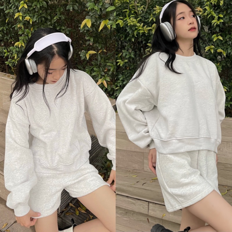 Áo  Quần Lửng Nỉ Bông By Xumin M9