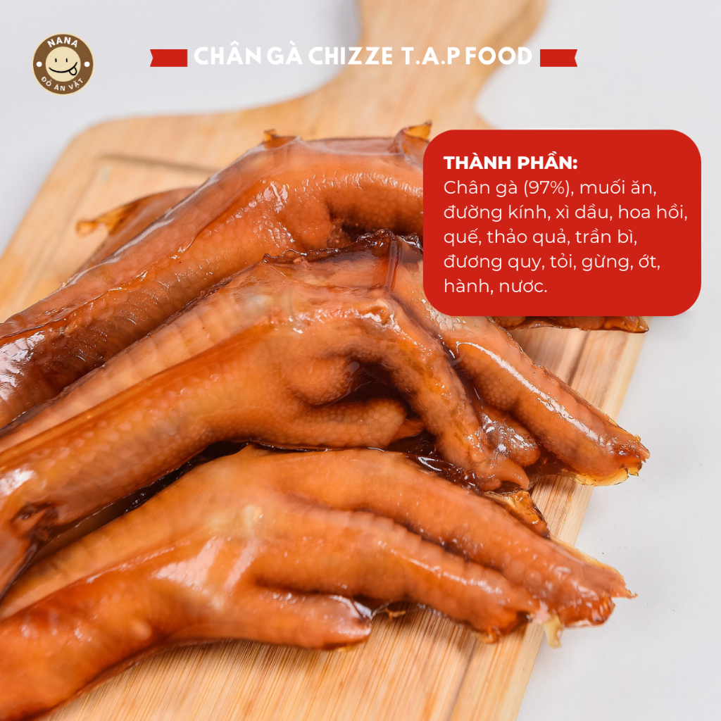 Chân Gà T.A.P Giòn Dai Cay Cay Thơm Ngon Đảm Bảo An Toàn Vệ Sinh, Ăn Vặt Nana