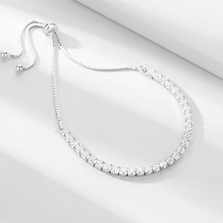 Lắc tay bạc CDE White Subtle Bracelet Silver CDE2014SV - Bạc S925 cao cấp