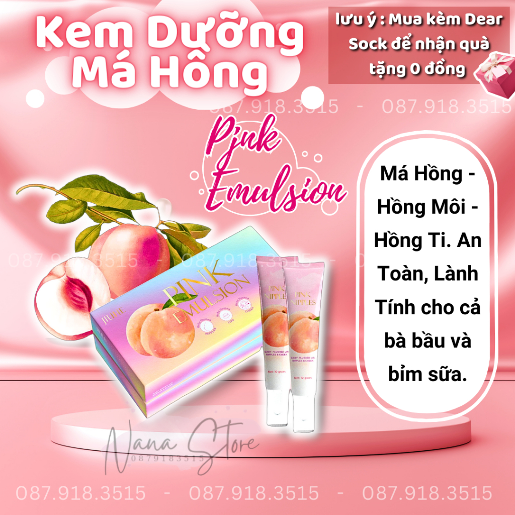 KEM MÁ HỒNG PINK EMULSION - CHÍNH HÃNG
