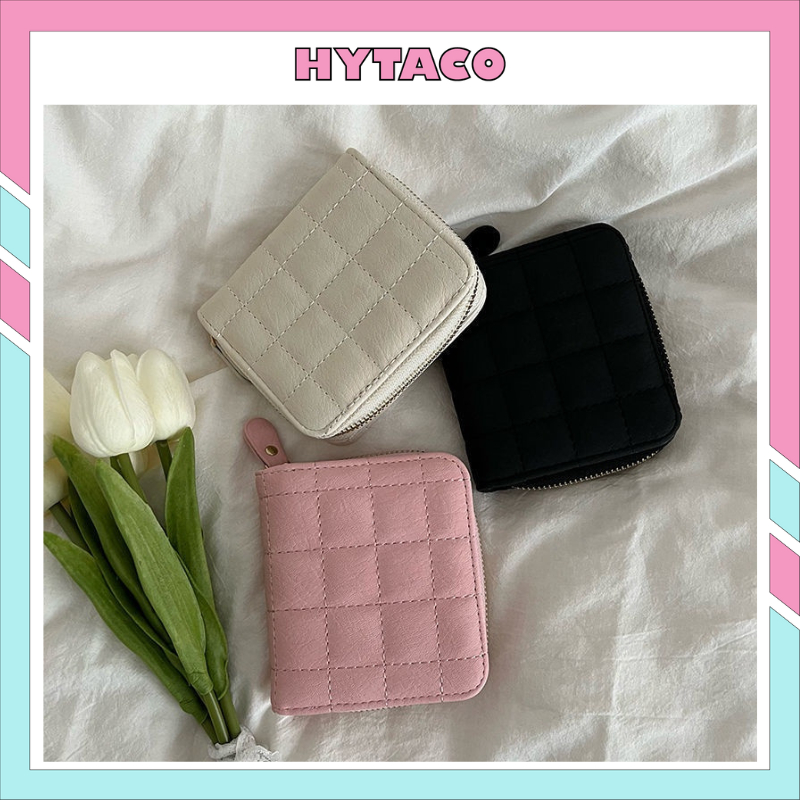 Ví nữ Cao Cấp ngắn đẹp cầm tay mini nhỏ gọn bỏ túi nhiều ngăn dễ thương Phong Cách HYTACO VN48