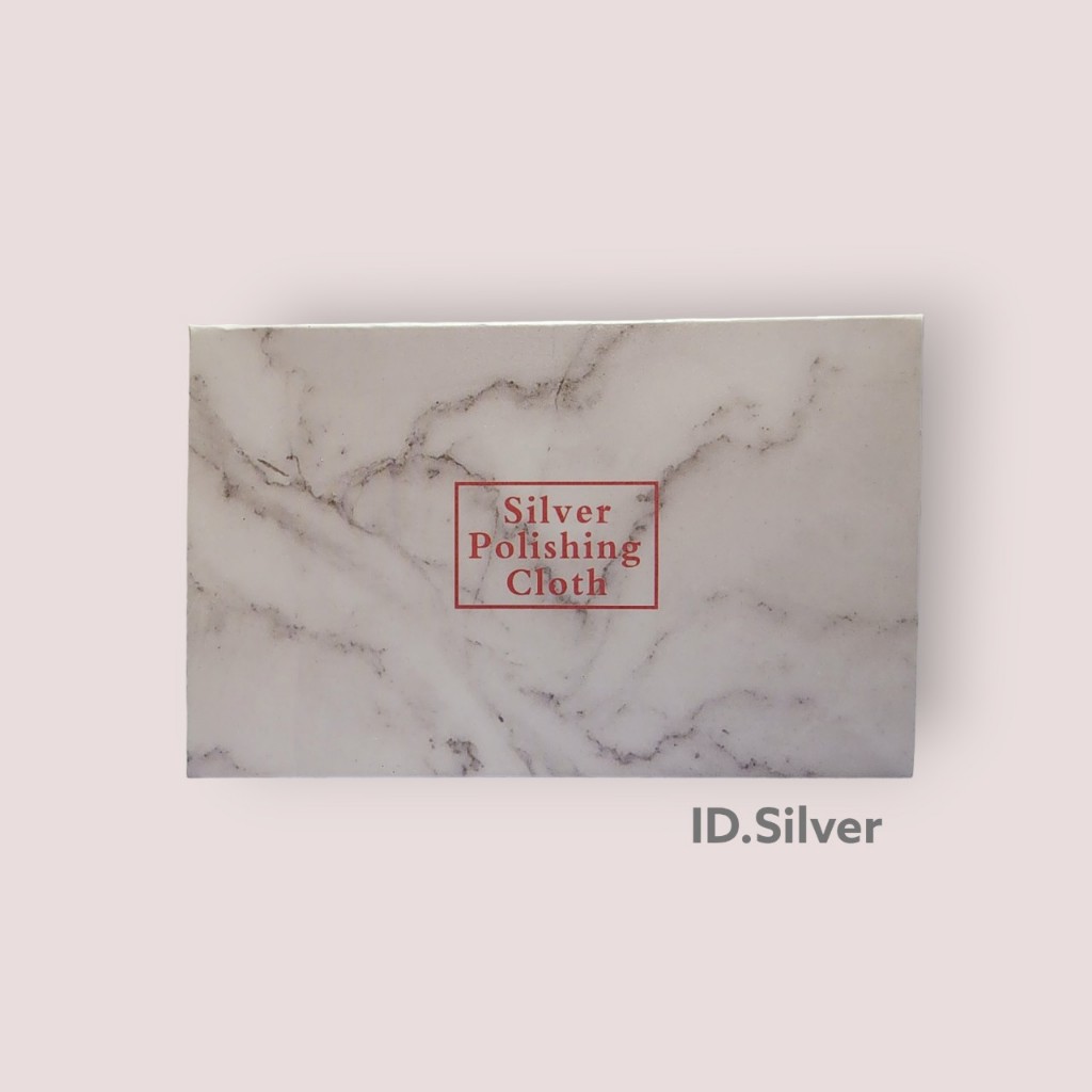 Khăn lau trang sức hoa văn trắng chữ hồng kích thước 7cm x 10cm