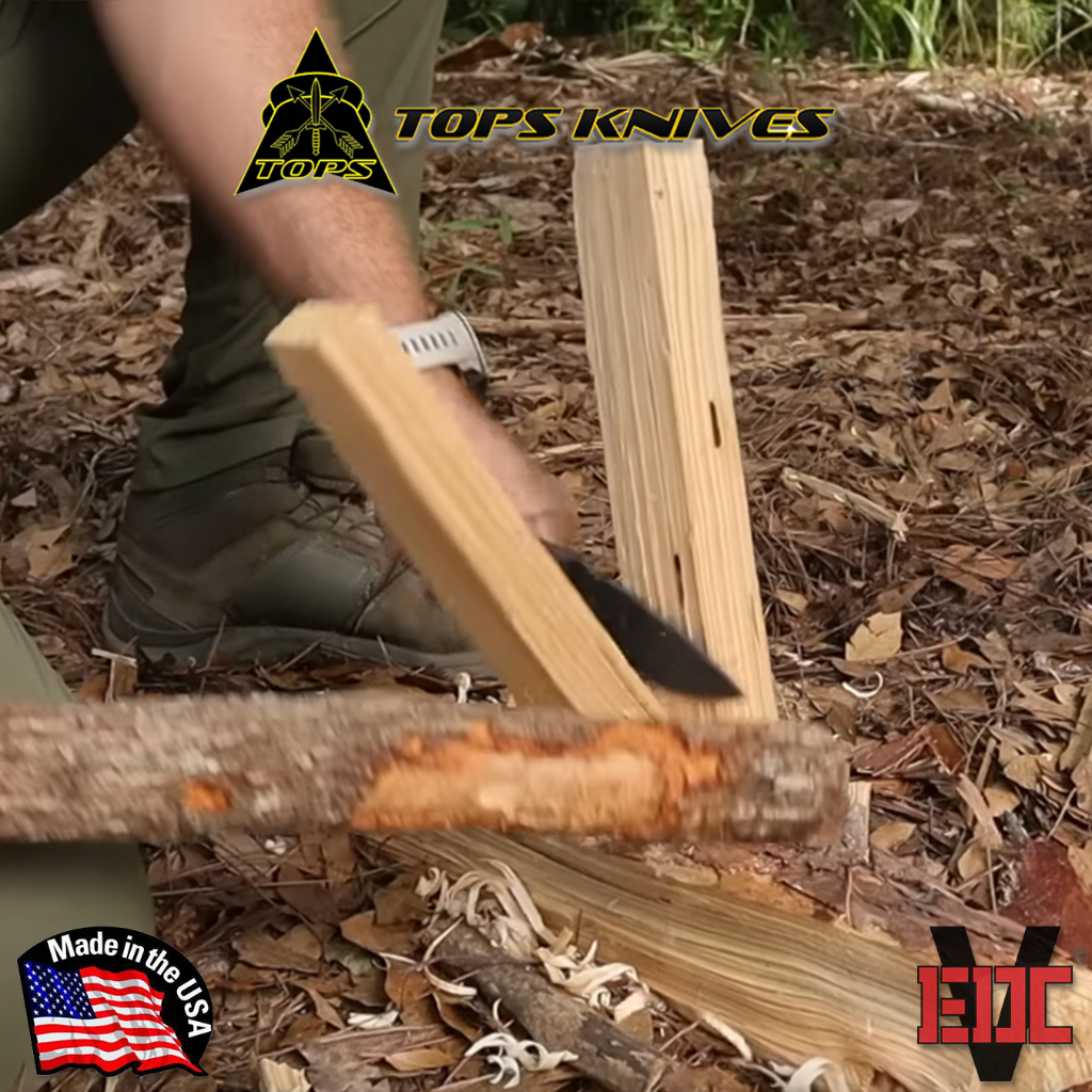 Dụng cụ dao camping dã ngoại sinh tồn Tops Knives - Silent Hero 4 USA